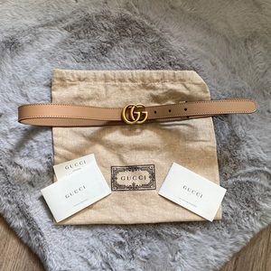 Gucci Marmont Thin belt with Double G buckle